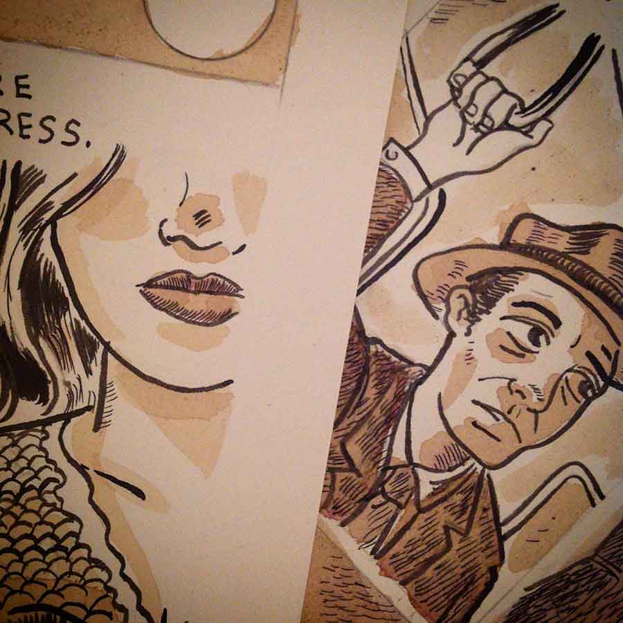 close up of pages 8-9 fromSpeak Softly comic strip.