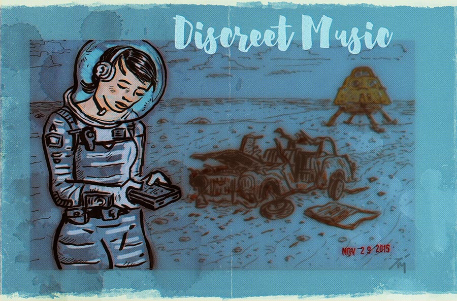 Illustration titled: Discreet Music
