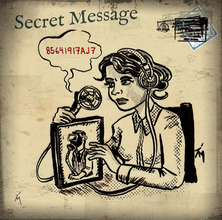 illustration titled: Secret Message.