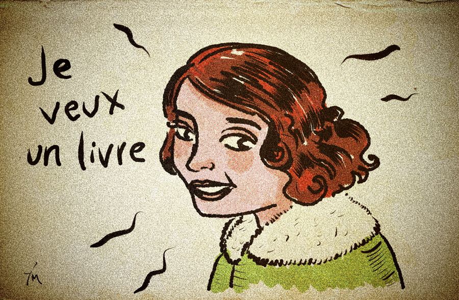 illustration titled: Je Veux Un Livre
