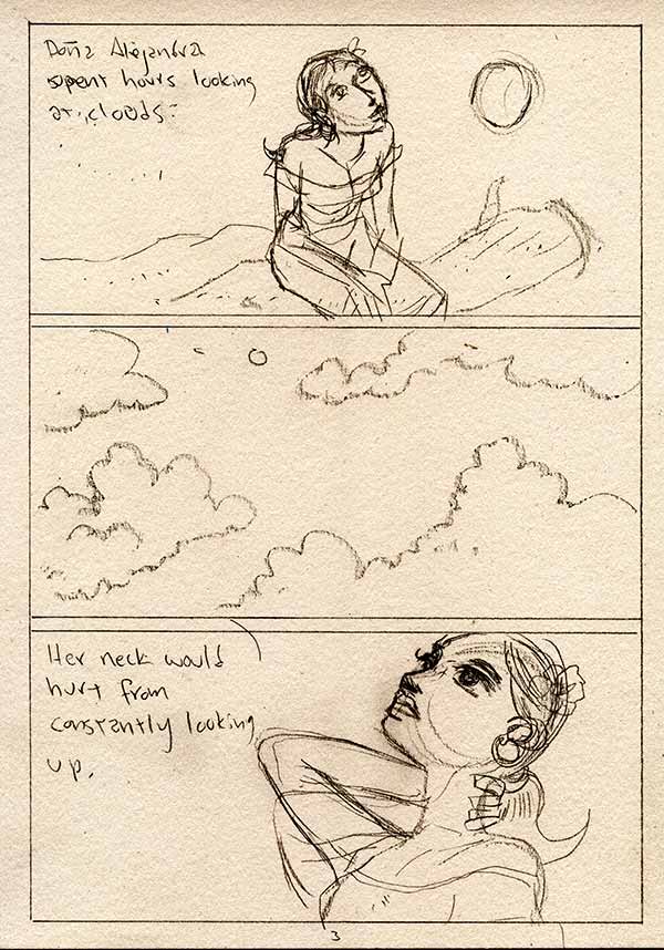 page 3 pencils of clouds story