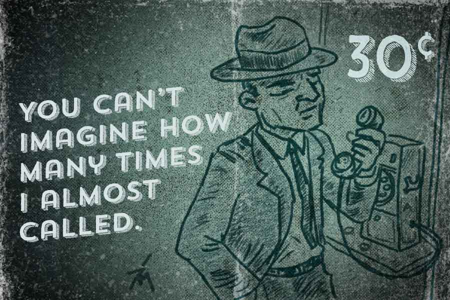 Illustration titled: Almost Called.