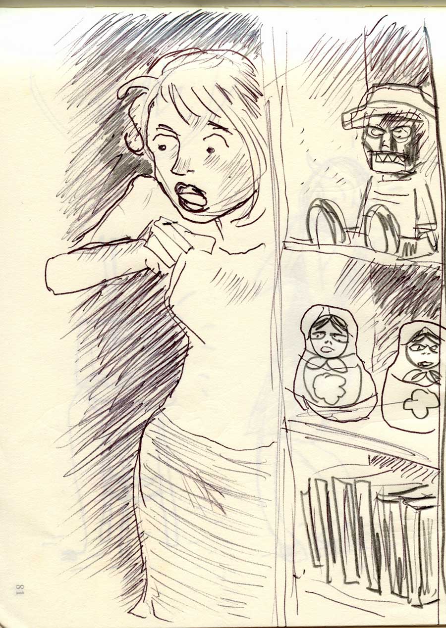 simple sketch for a magazine Illustration