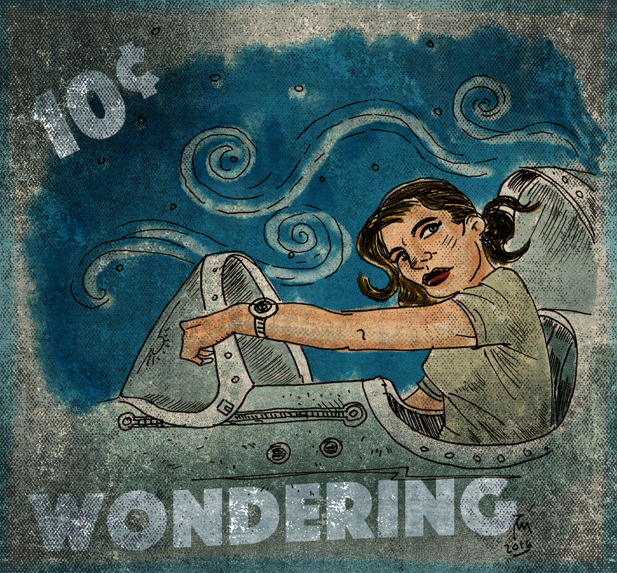 Illustration titled: Wondering