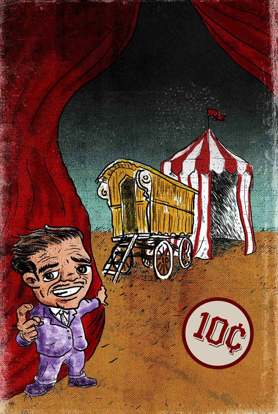 Illustration titled: The Secret Tent