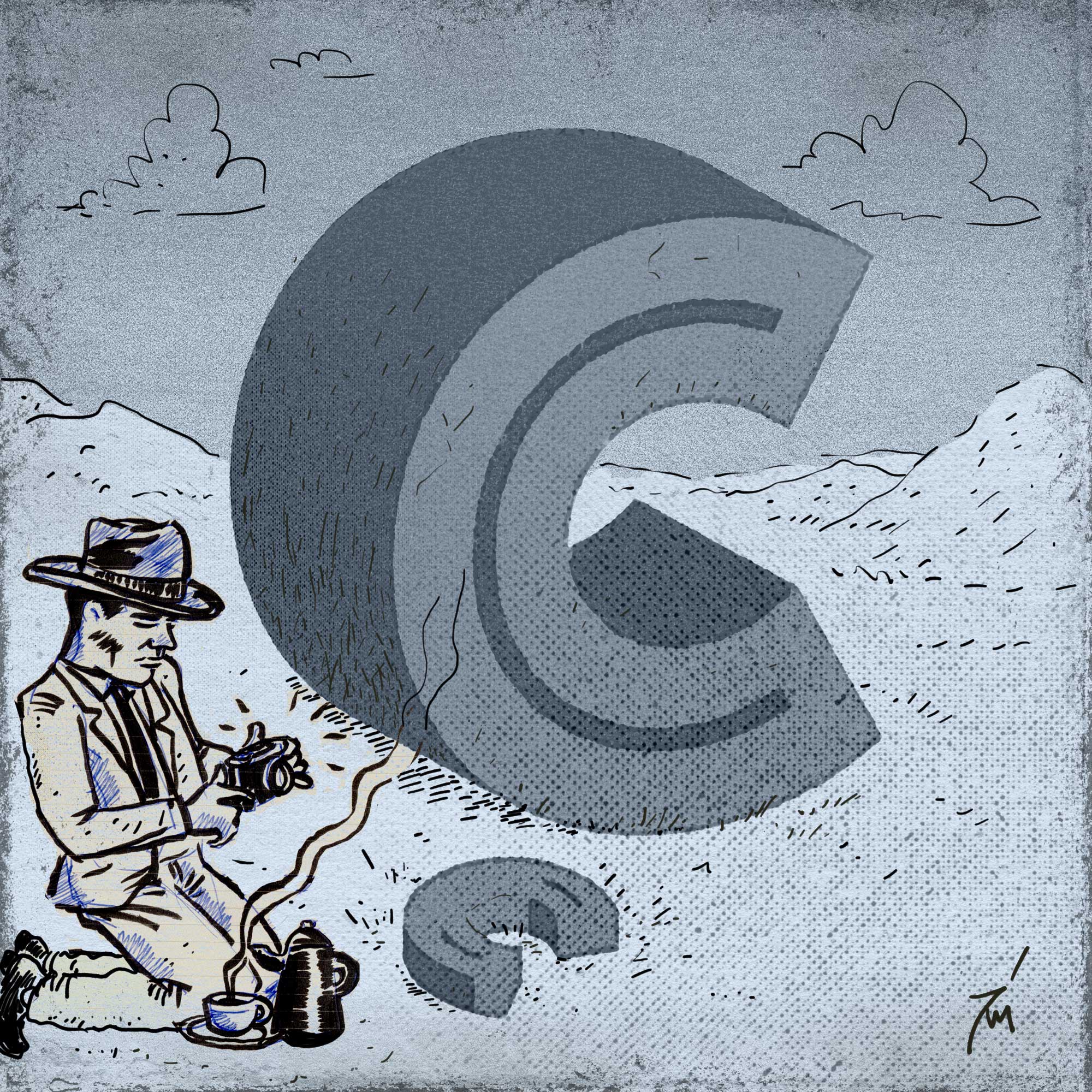 the letter C.