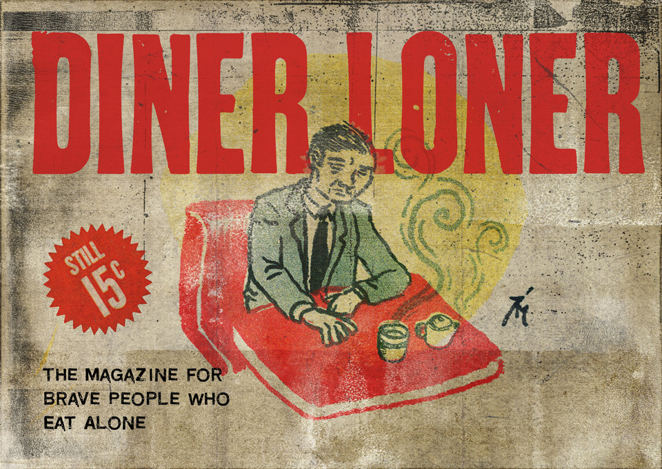 Image of man eating alone.