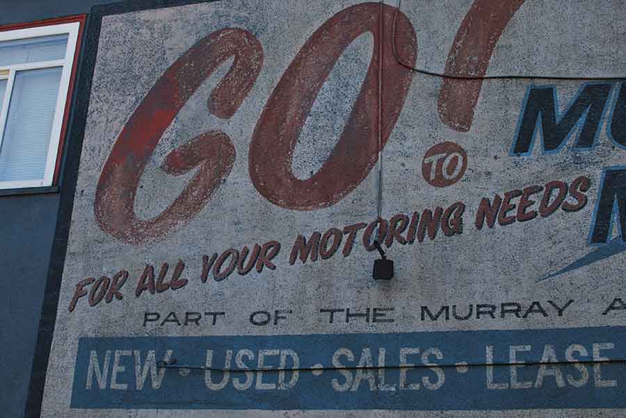 Photo of hand painted sign in Cloverdale BC.